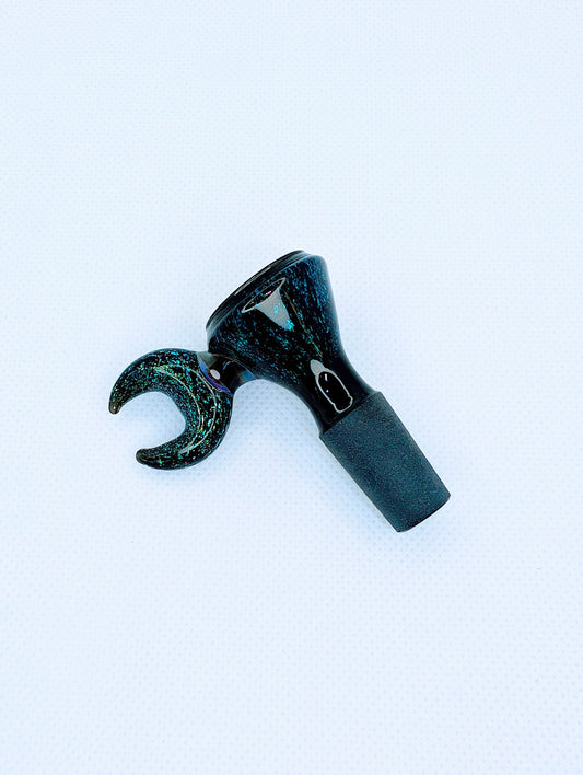 14mm Crescent Moon Crushed Opal Filter Screen Bowl Slide