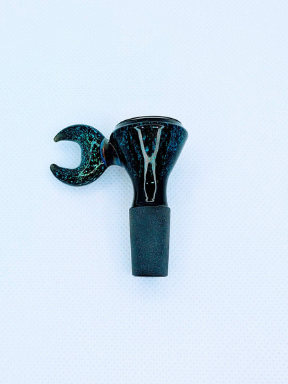 14mm Crescent Moon Crushed Opal Filter Screen Bowl Slide