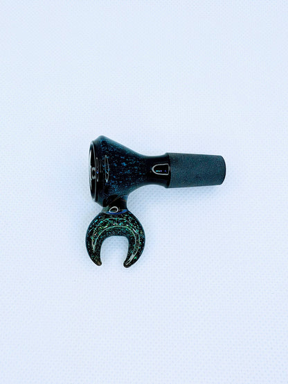14mm Crescent Moon Crushed Opal Filter Screen Bowl Slide