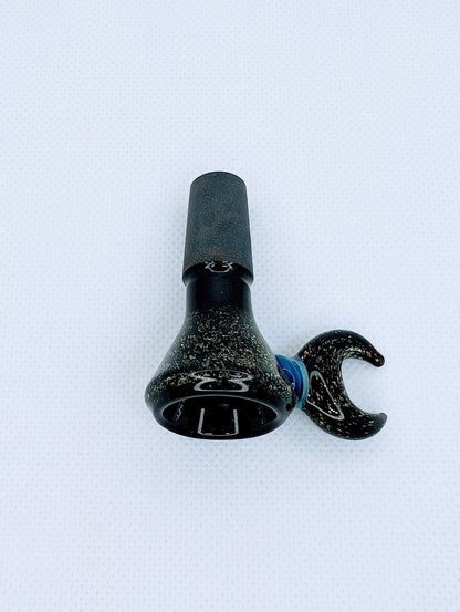 14mm Crescent Moon Crushed Opal Filter Screen Bowl Slide