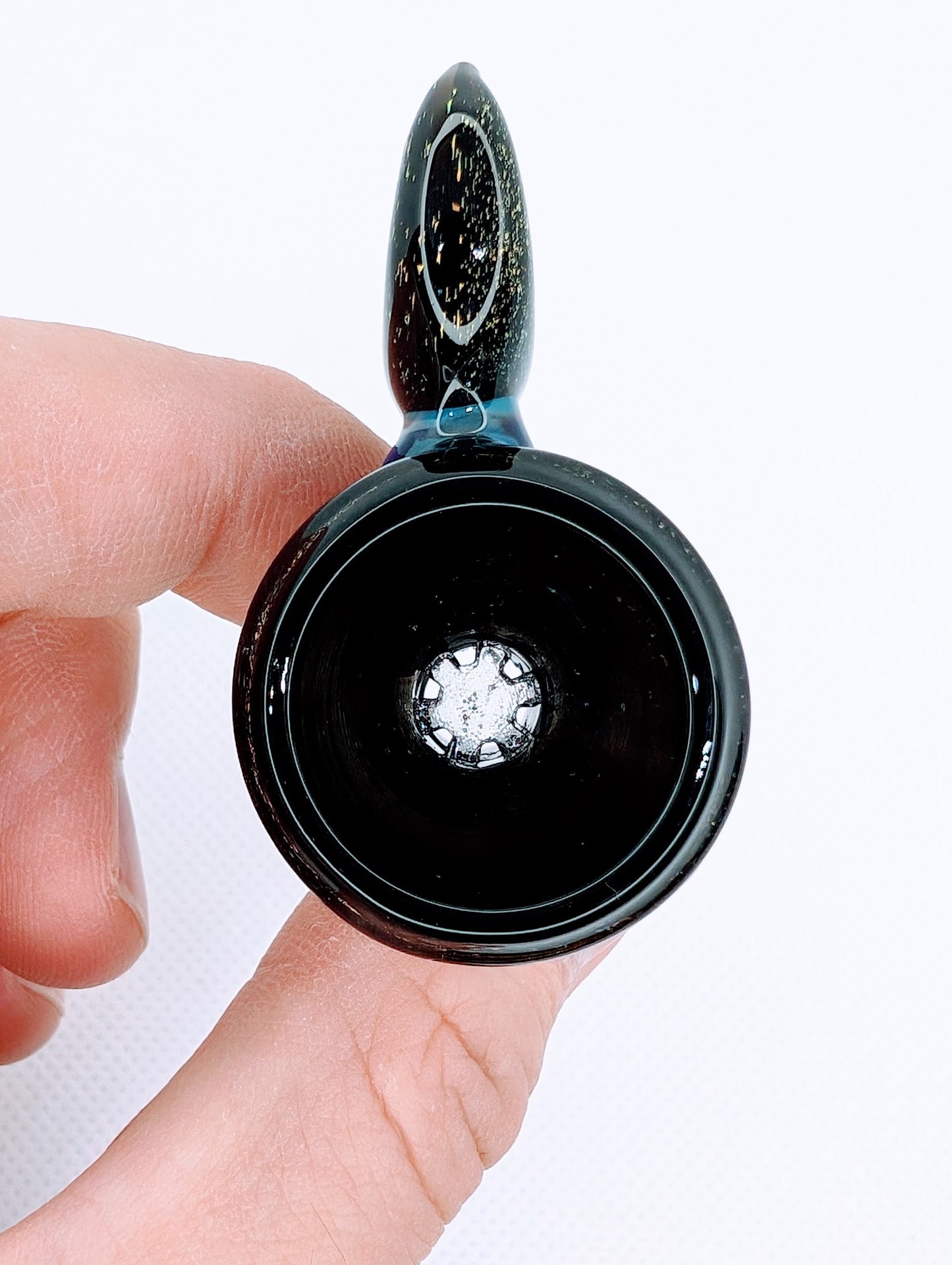 14mm Crescent Moon Crushed Opal Filter Screen Bowl Slide