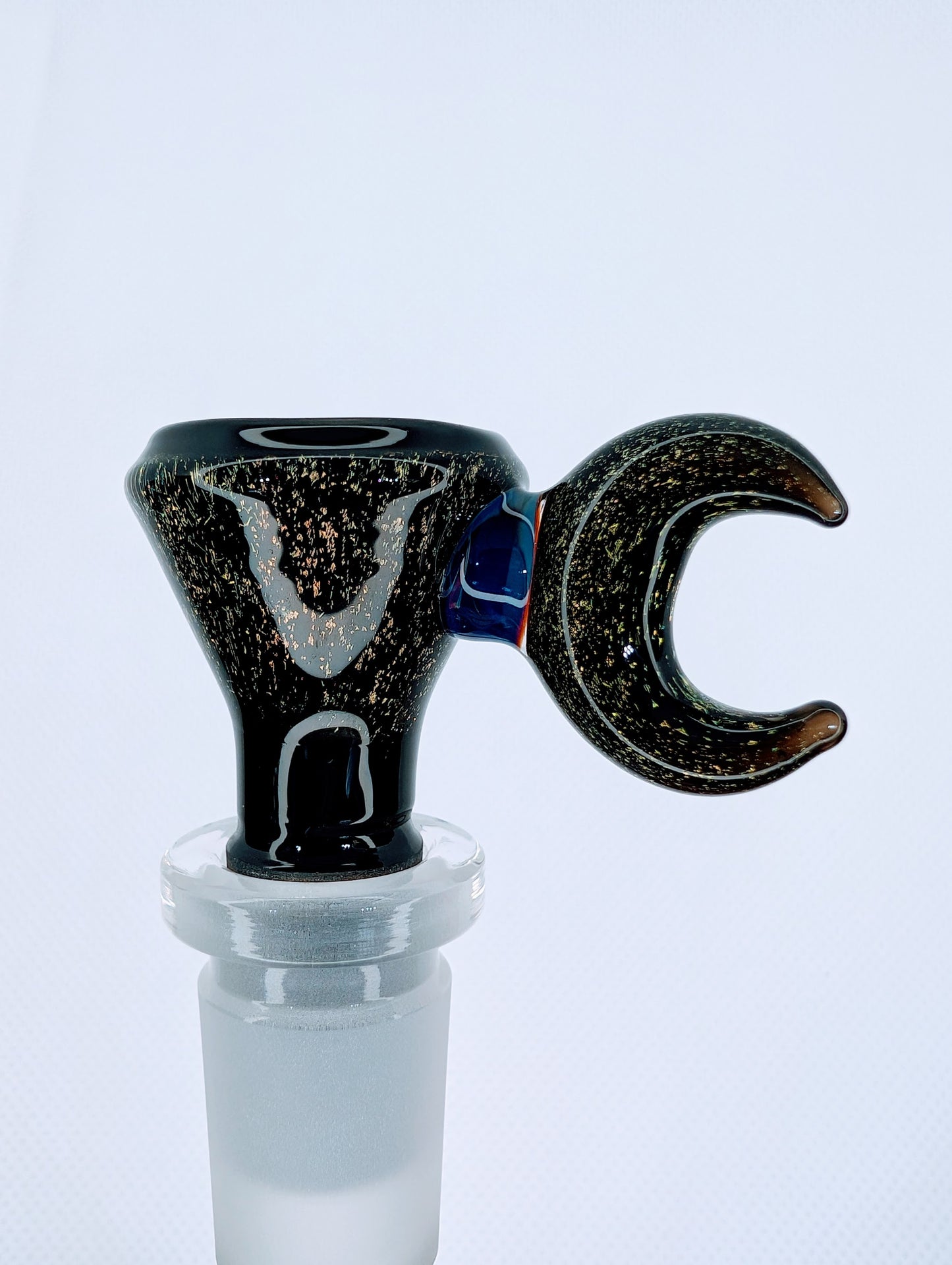 14mm Crescent Moon Crushed Opal Filter Screen Bowl Slide