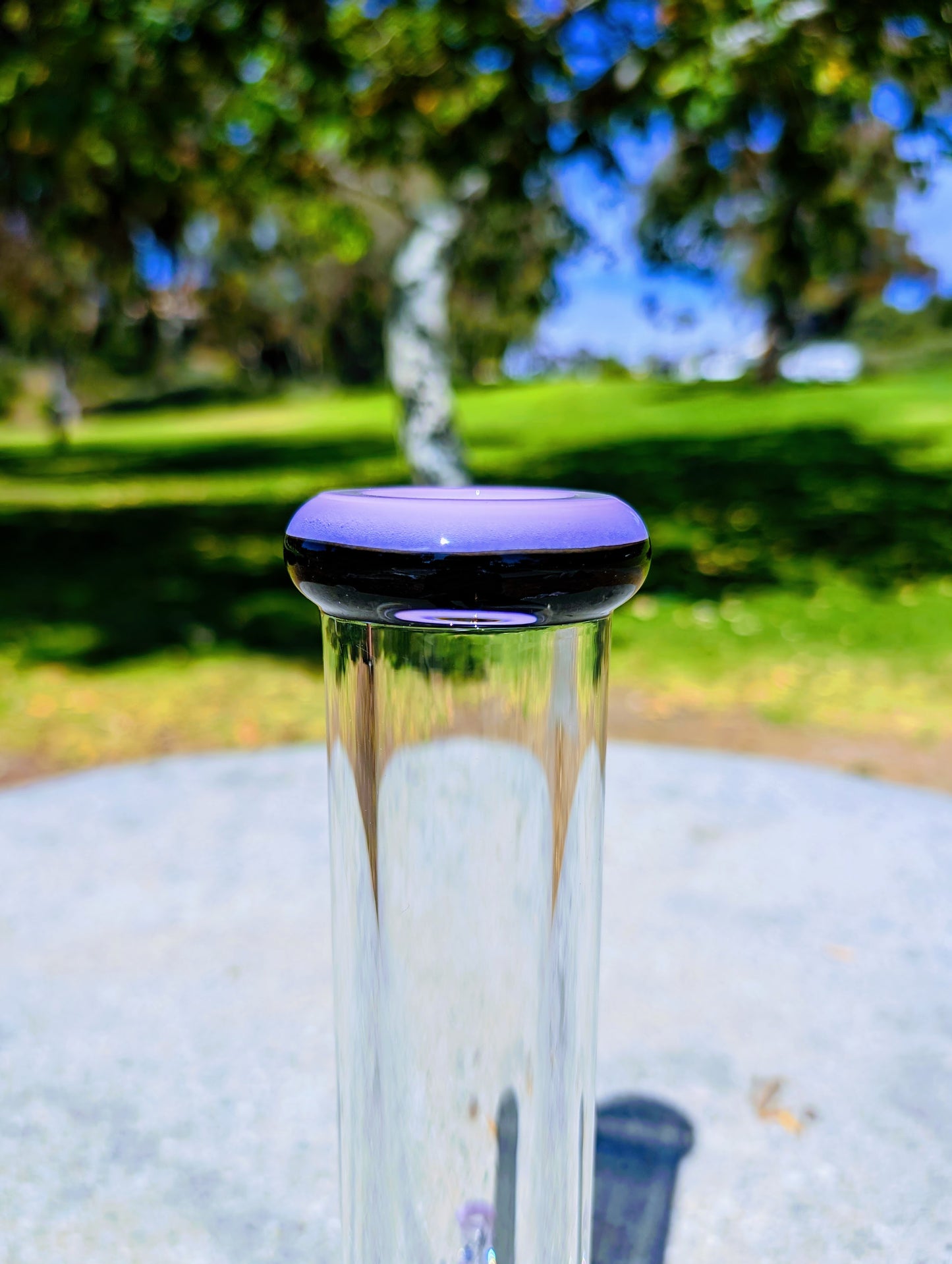 14" 9mm Pink & Black Heavy Glass Beaker Bong