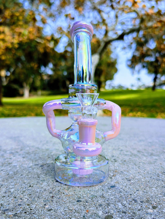 8" Pink Rainbow Matrix Recycler Rig