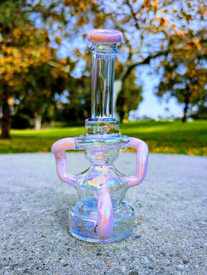 8" Pink Rainbow Matrix Recycler Rig