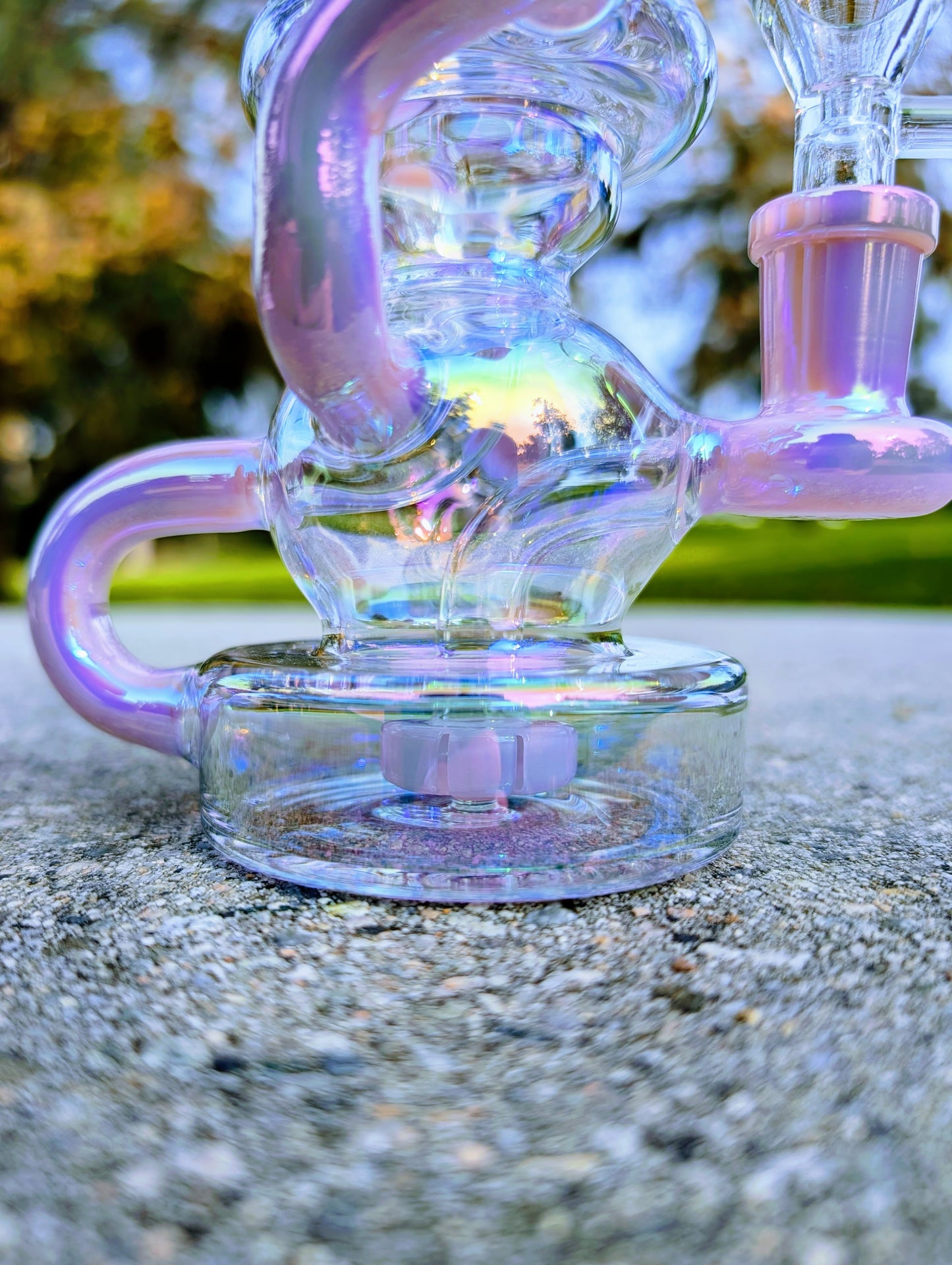 8" Pink Rainbow Matrix Recycler Rig