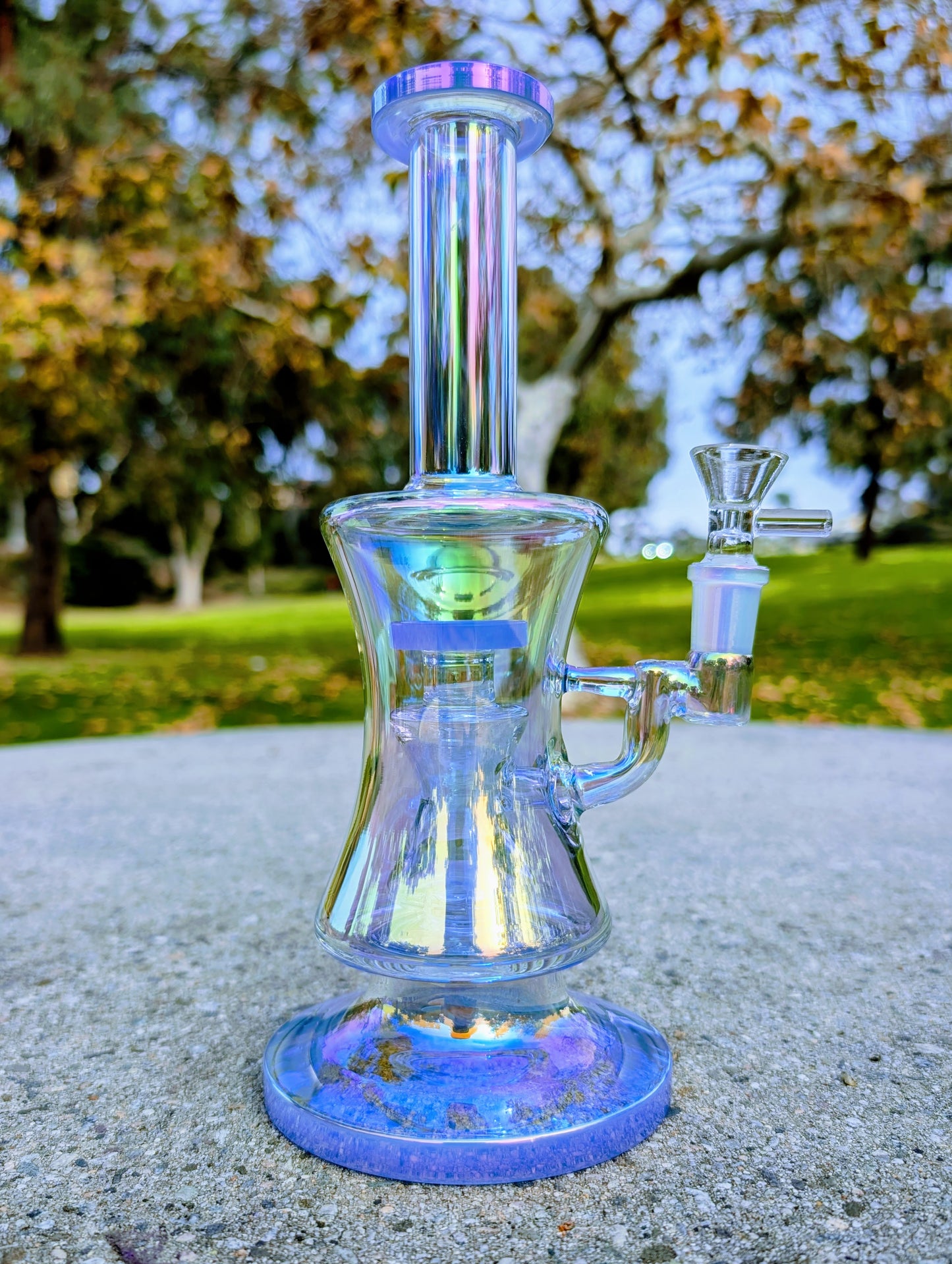 10" Thick Blue Rainbow Hourglass Rig