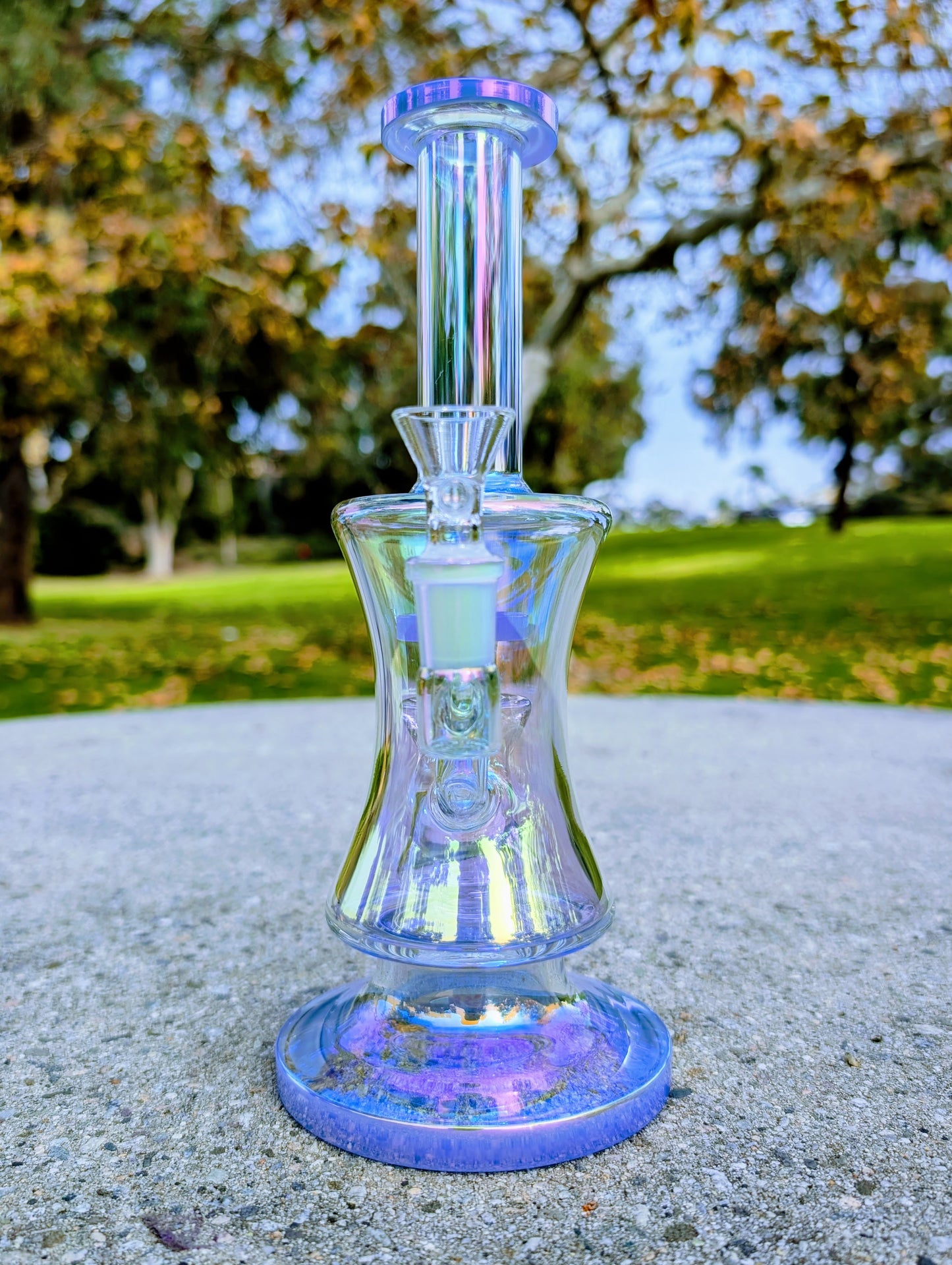 10" Thick Blue Rainbow Hourglass Rig