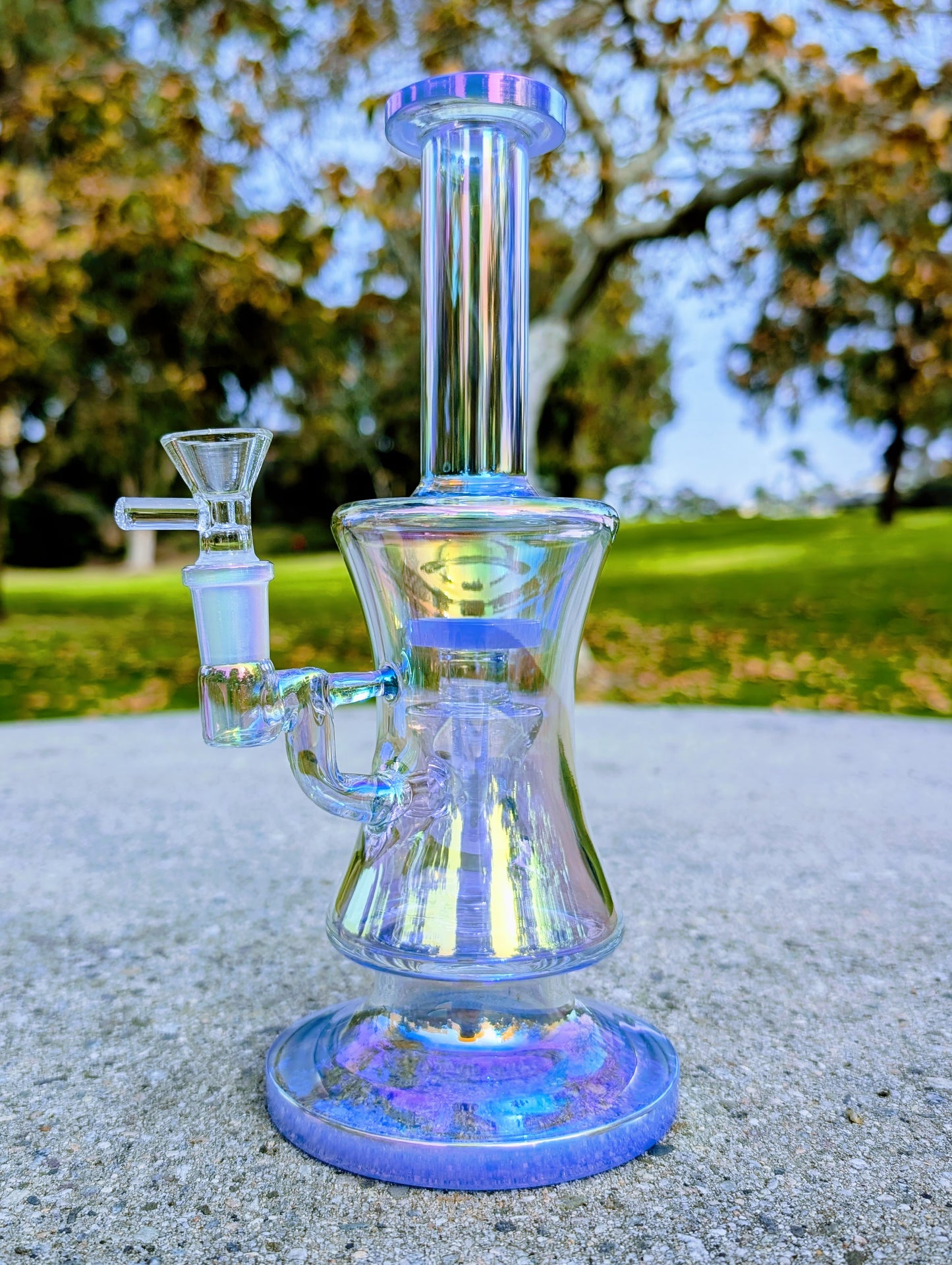 10" Thick Blue Rainbow Hourglass Rig