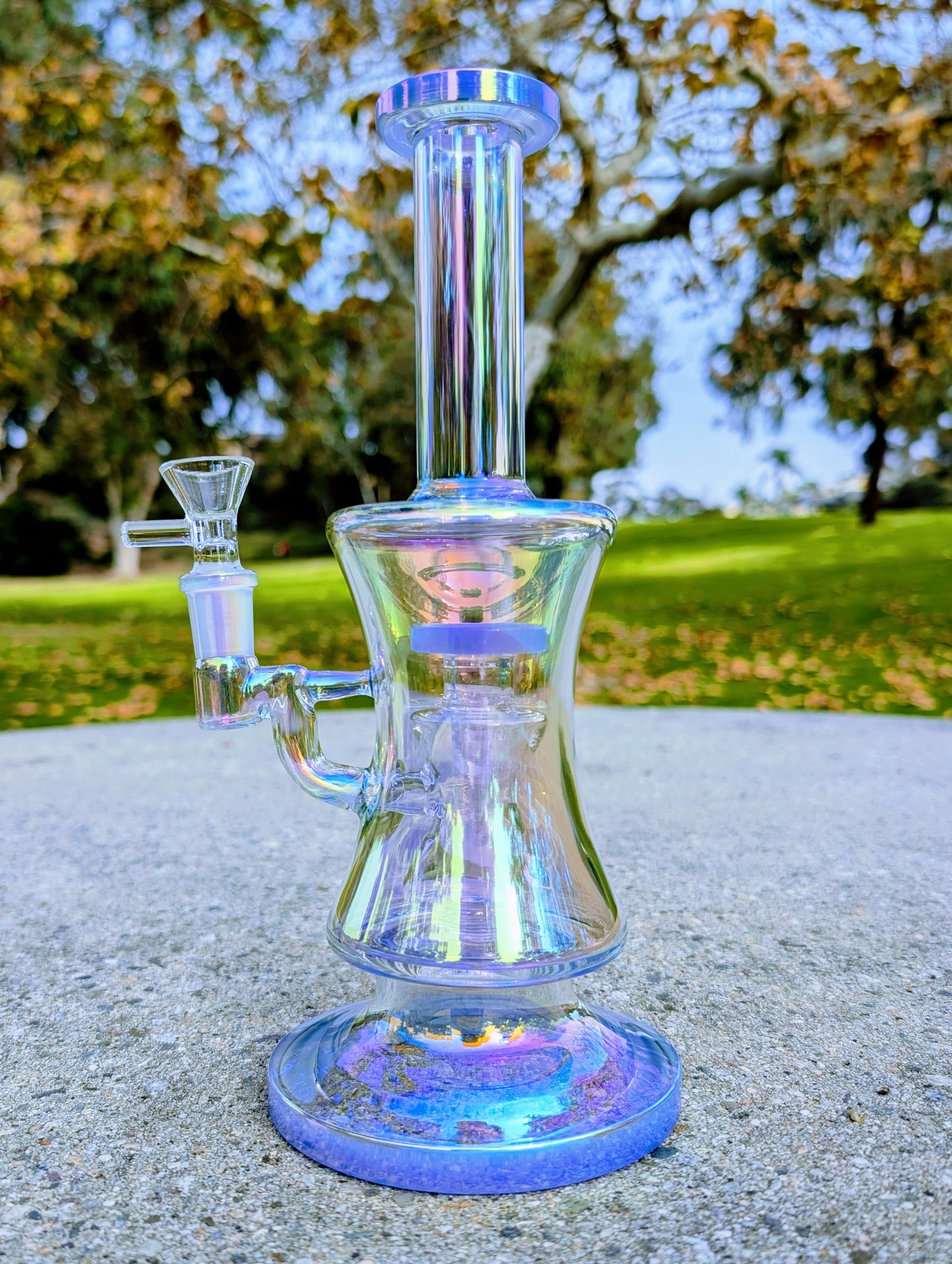 10" Thick Blue Rainbow Hourglass Rig