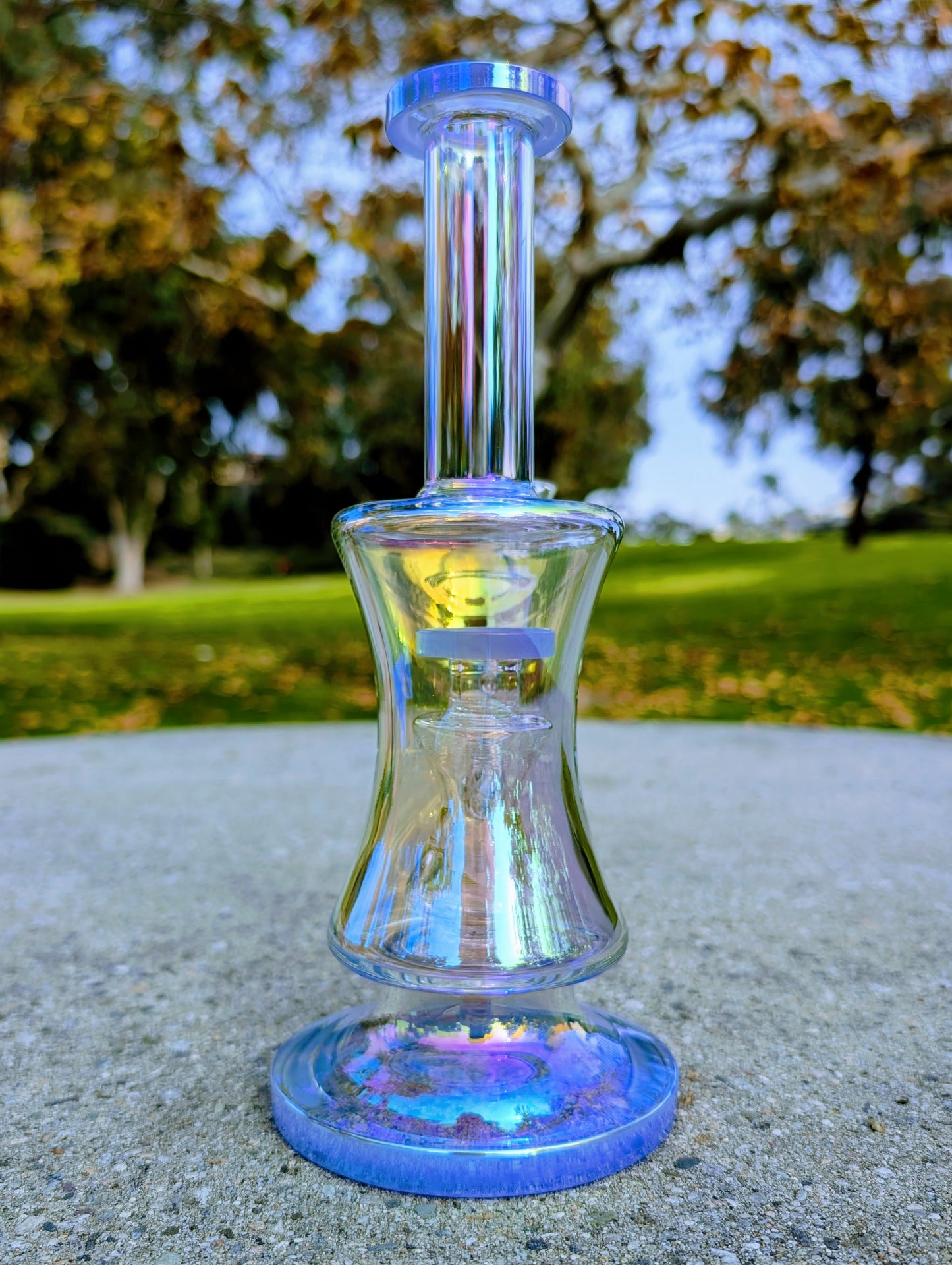 10" Thick Blue Rainbow Hourglass Rig