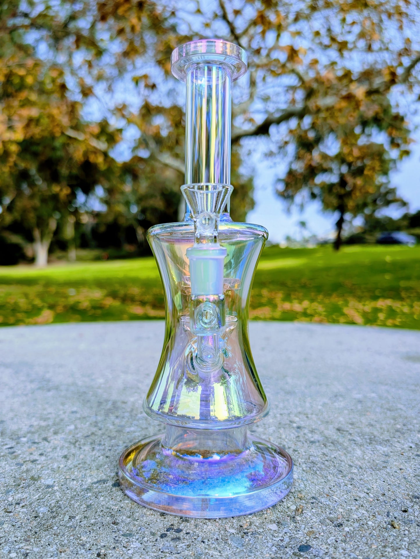 10" Thick Pink Rainbow Hourglass Rig
