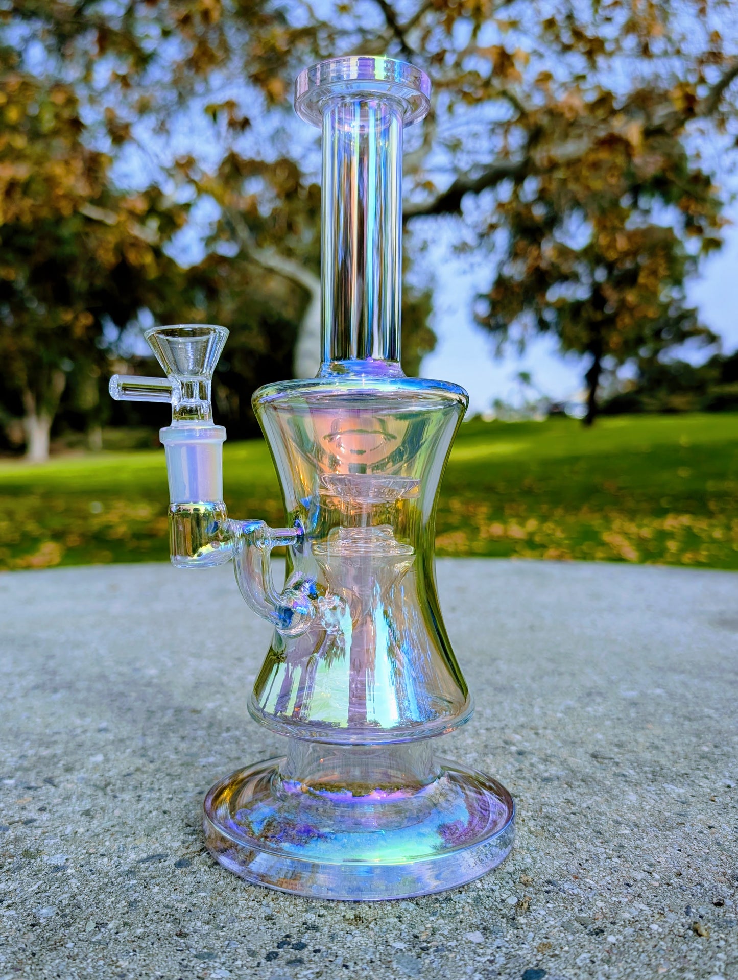 10" Thick Pink Rainbow Hourglass Rig