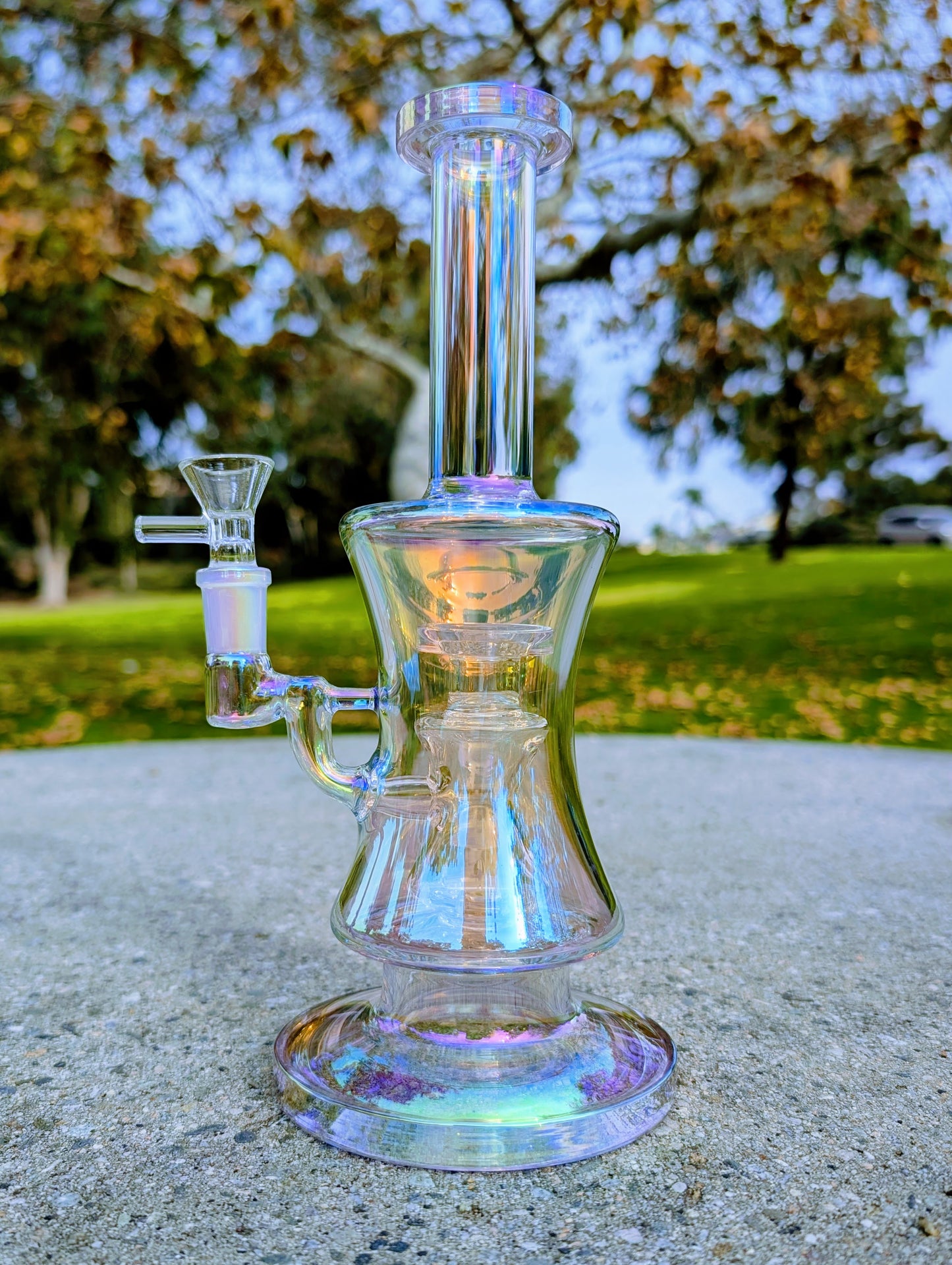 10" Thick Pink Rainbow Hourglass Rig