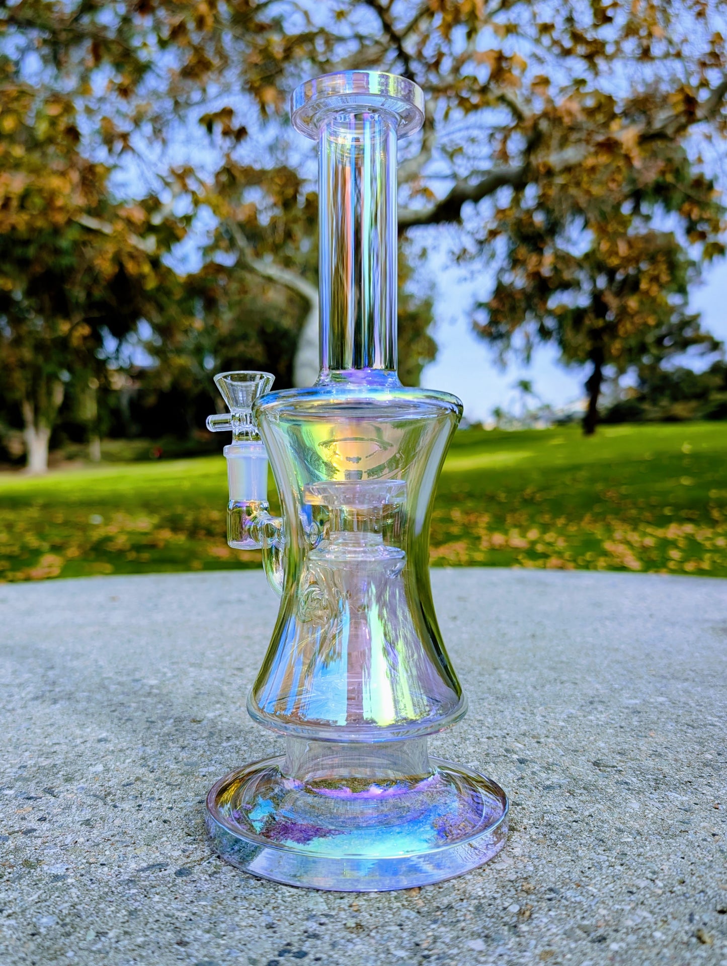 10" Thick Pink Rainbow Hourglass Rig