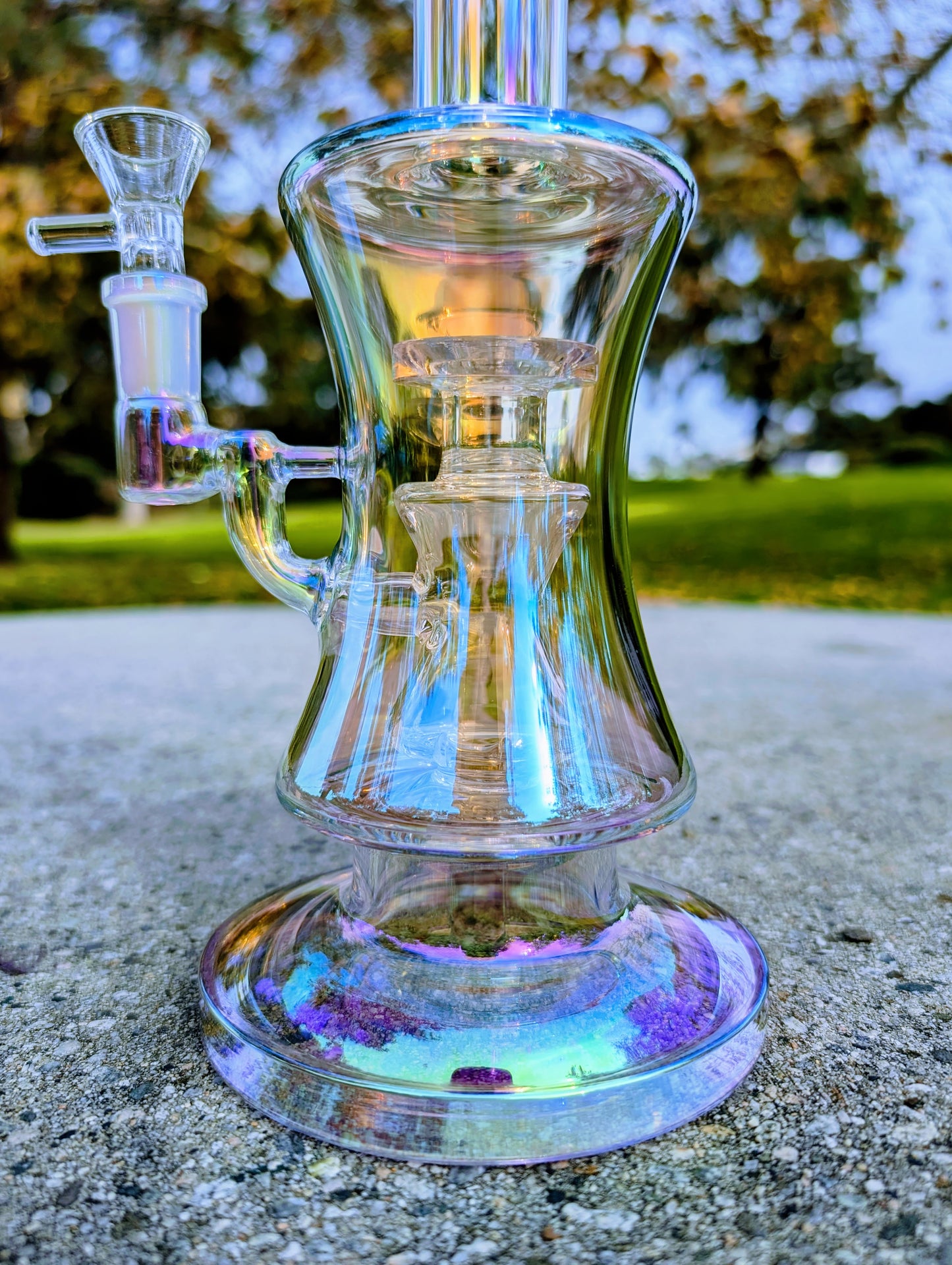 10" Thick Pink Rainbow Hourglass Rig