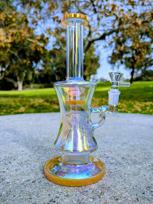 10" Thick Gold Rainbow Hourglass Rig