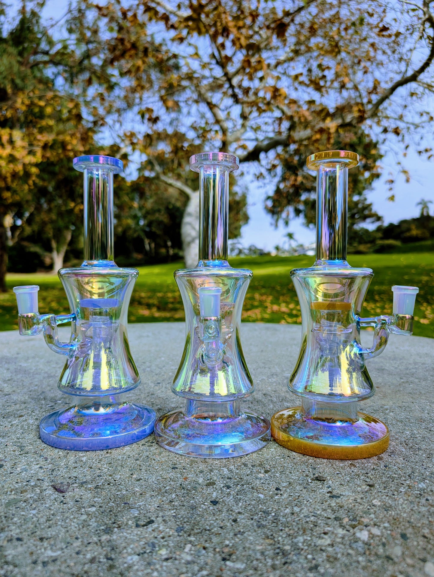 10" Thick Gold Rainbow Hourglass Rig