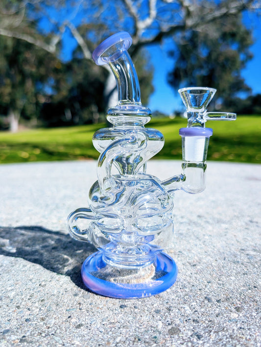 6.5" Purple Fab Egg Recycler Rig