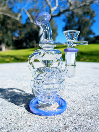 6.5" Purple Fab Egg Recycler Rig
