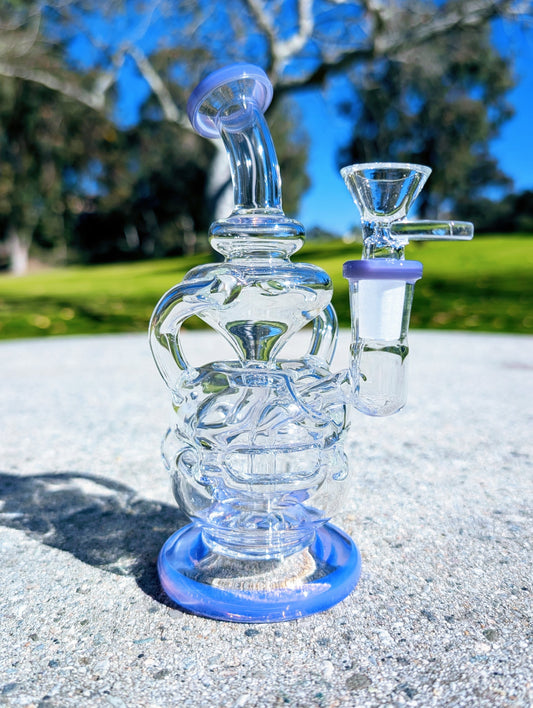 6.5" Purple Fab Egg Recycler Rig