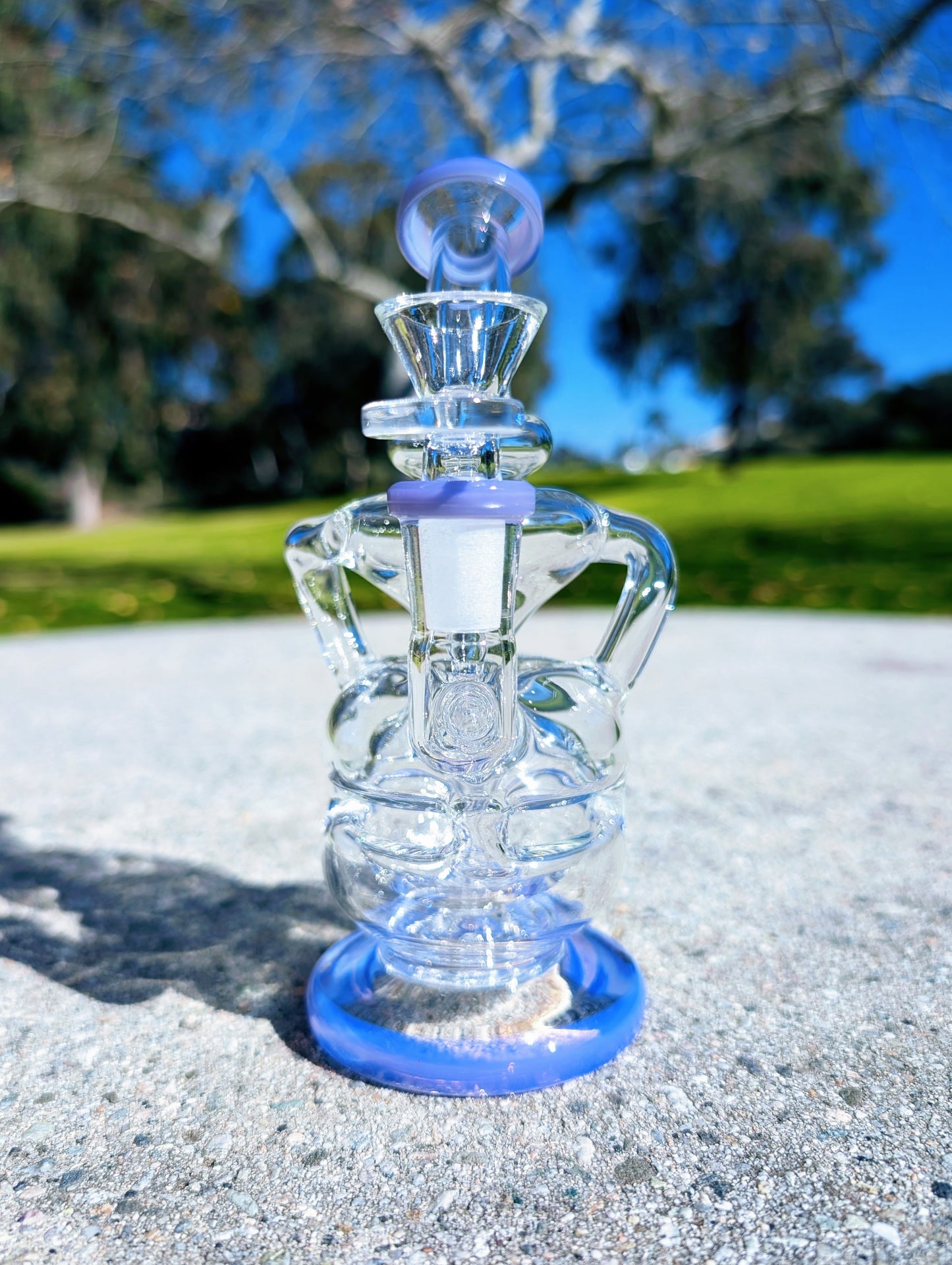 6.5" Purple Fab Egg Recycler Rig