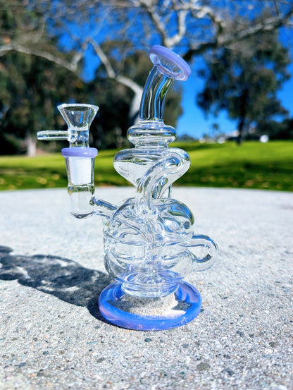 6.5" Purple Fab Egg Recycler Rig