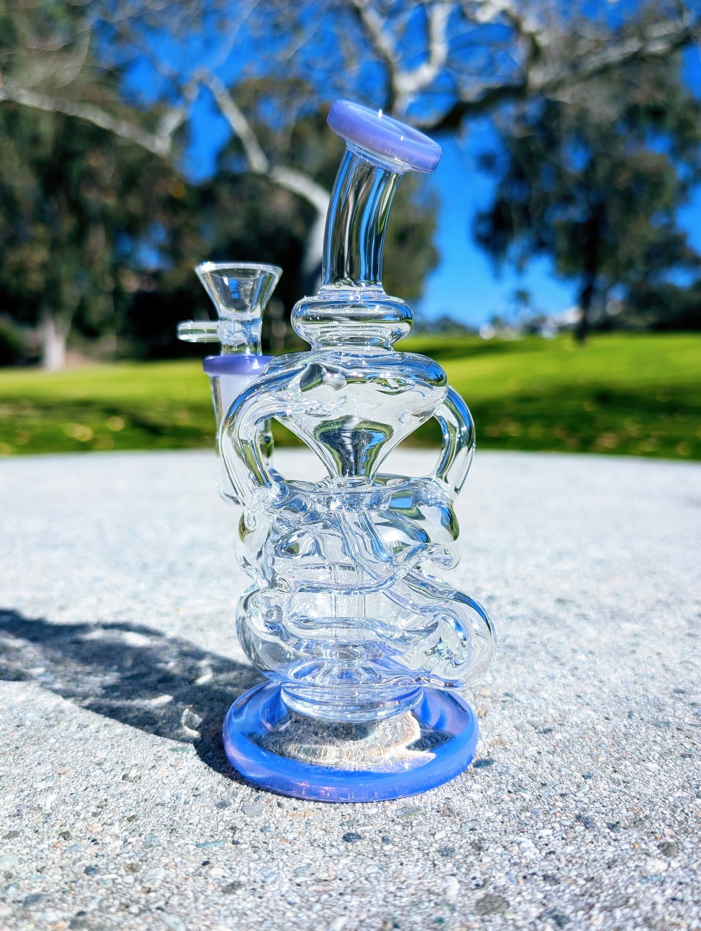 6.5" Purple Fab Egg Recycler Rig