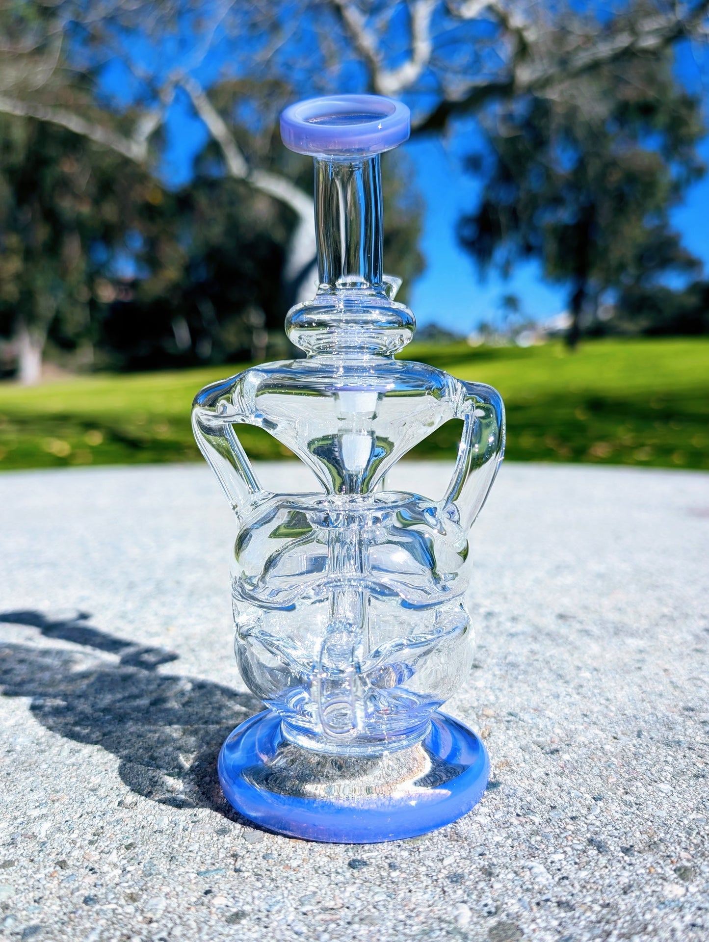 6.5" Purple Fab Egg Recycler Rig