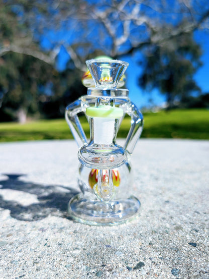 6” Green Wig Wag Vortex Recycler Rig
