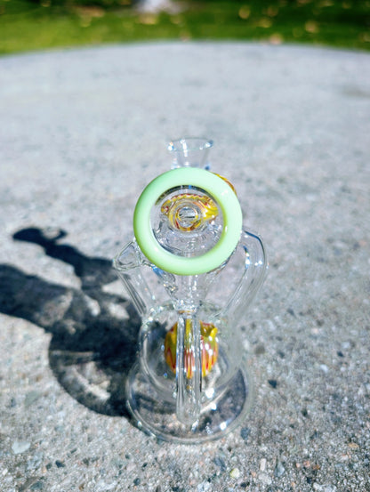 6” Green Wig Wag Vortex Recycler Rig