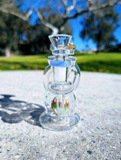 6” Blue Wig Wag Vortex Recycler Rig