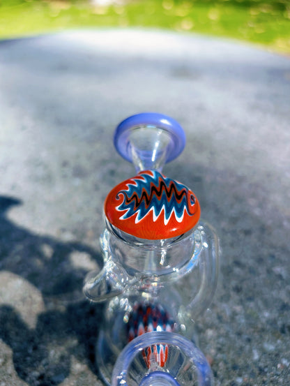 6” Purple Wig Wag Vortex Recycler Rig