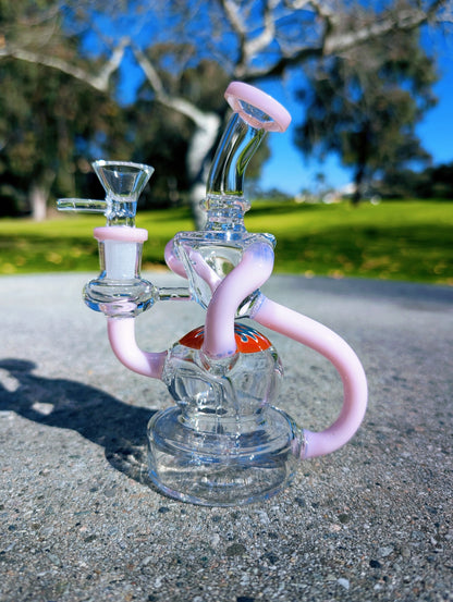 6.5" Pink Wig Wag Klein Recycler Rig