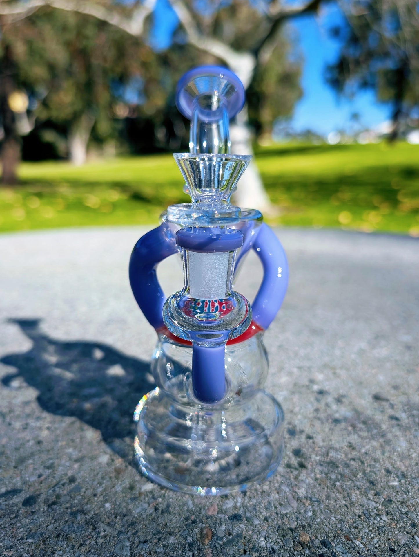 6.5" Purple Wig Wag Klein Recycler Rig