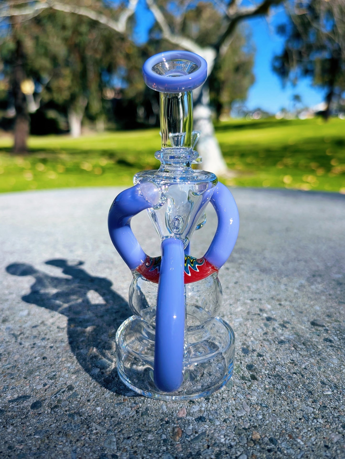 6.5" Purple Wig Wag Klein Recycler Rig