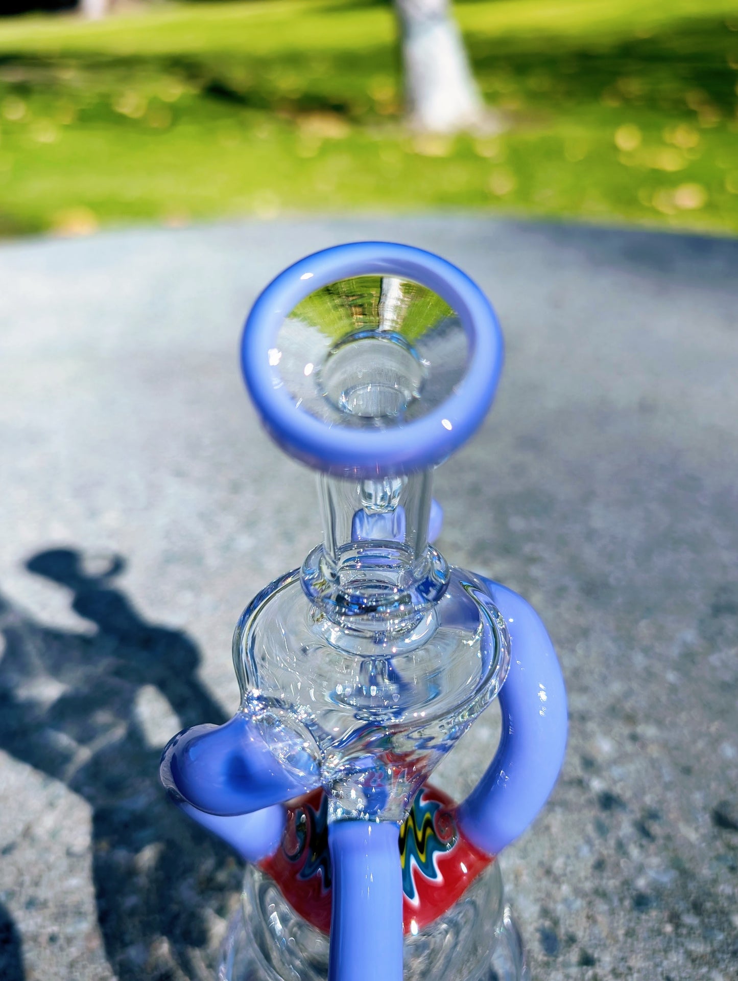 6.5" Purple Wig Wag Klein Recycler Rig