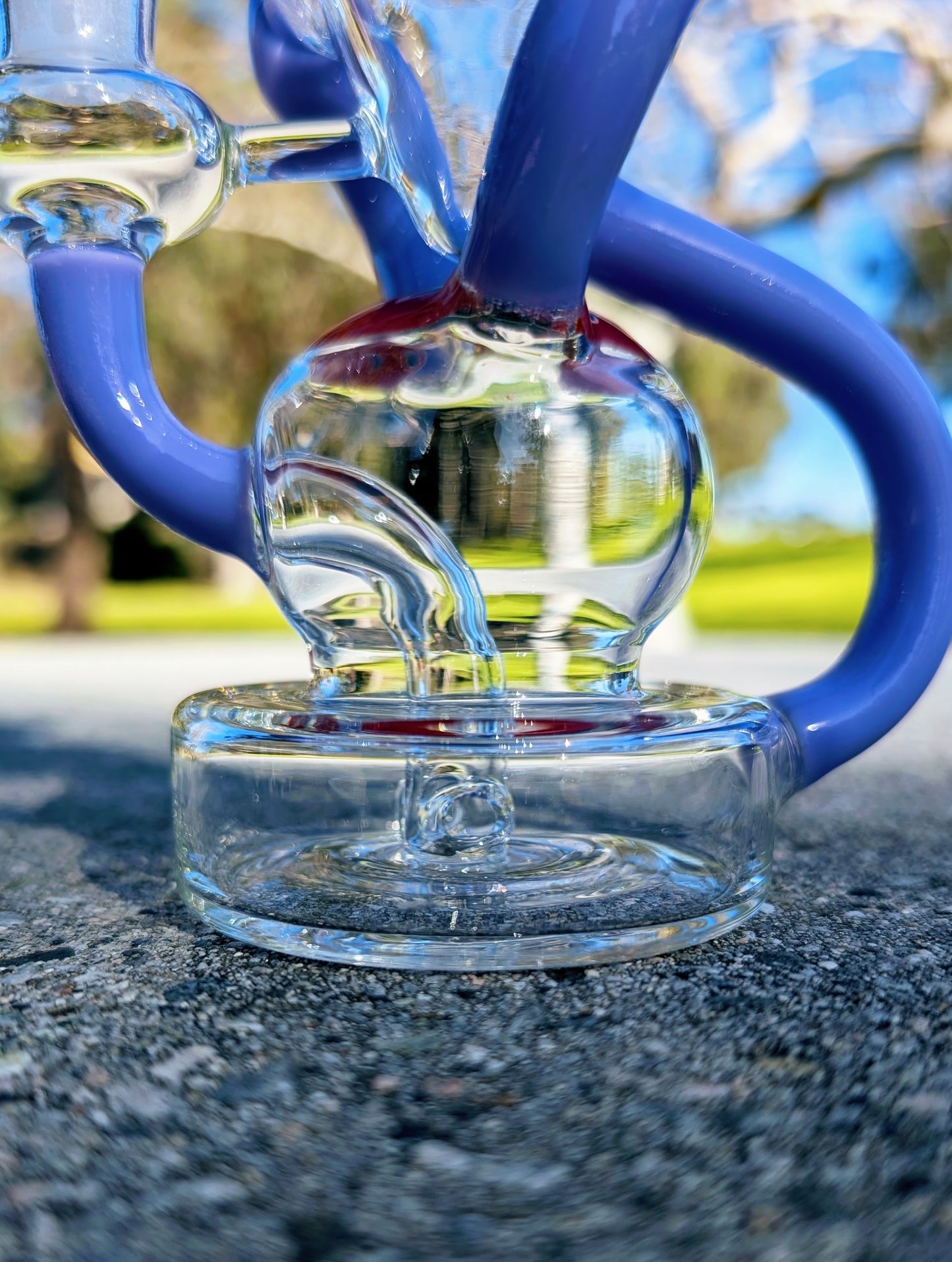 6.5" Purple Wig Wag Klein Recycler Rig