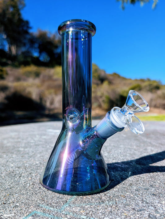 8" Chameleon Beaker Premium Quality Glass Bong