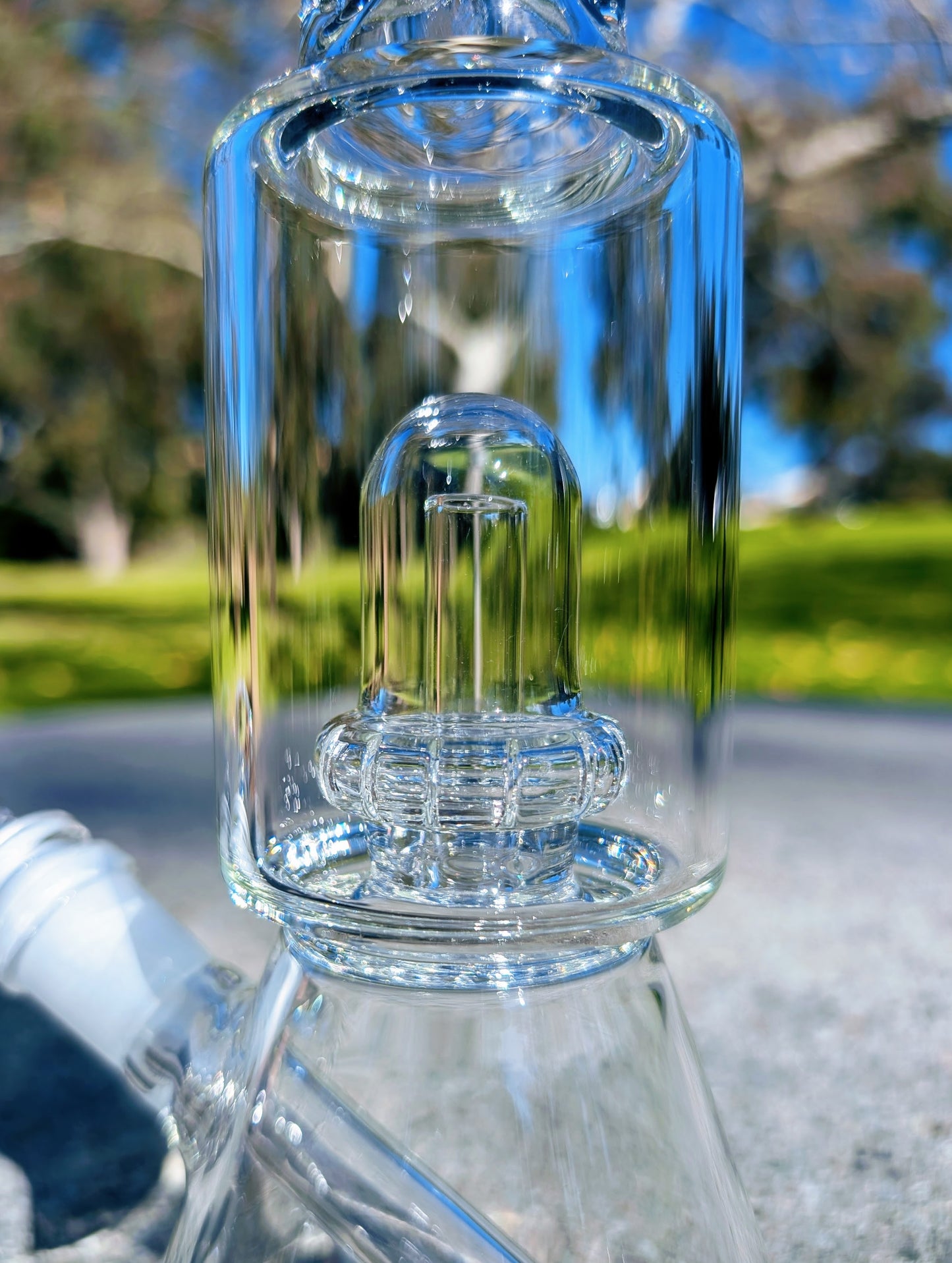 11" Black Matrix Perc Beaker Premium Quality Glass Bong