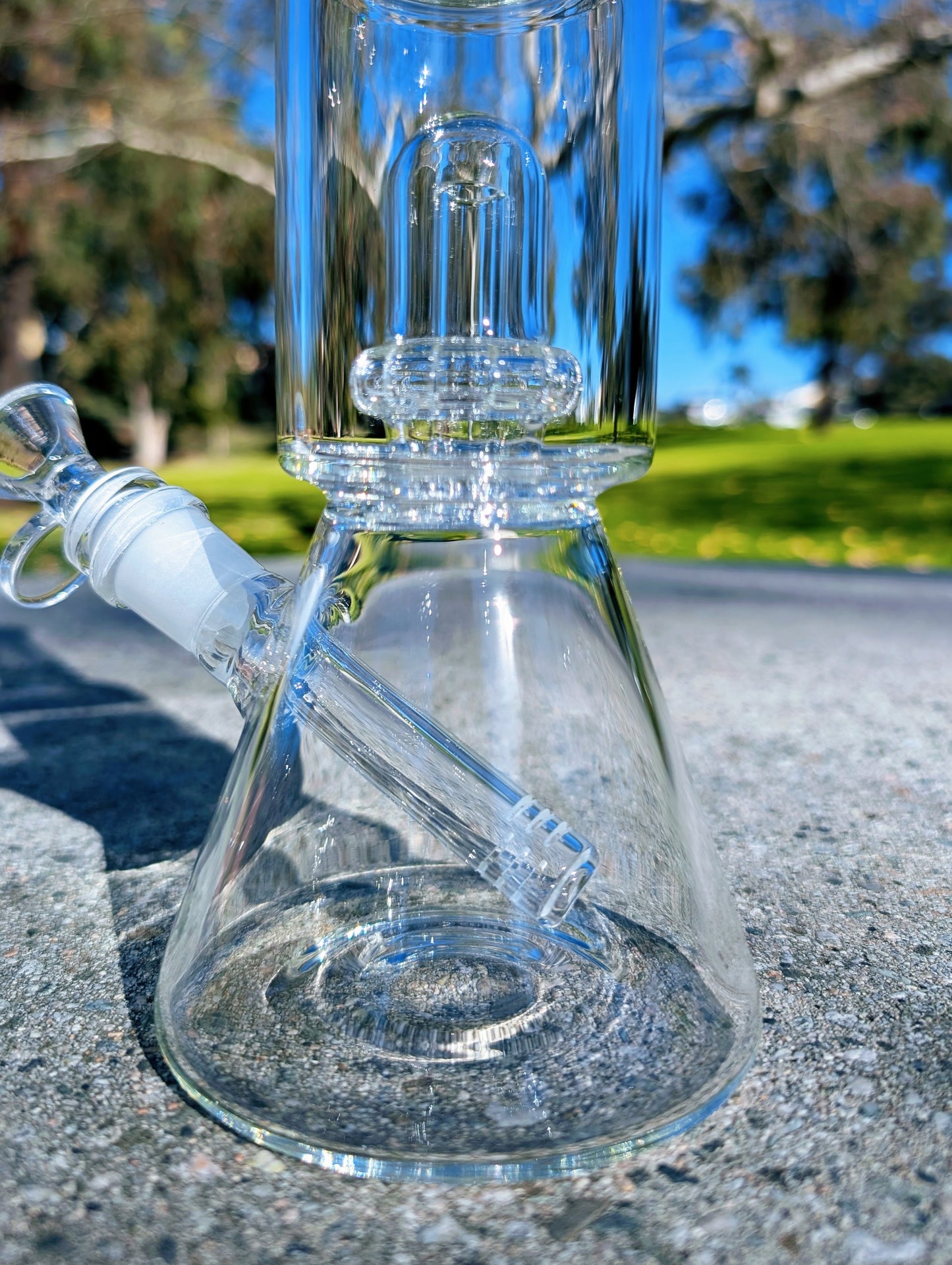 11" Black Matrix Perc Beaker Premium Quality Glass Bong