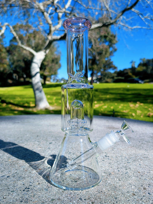 11" Pink Matrix Perc Beaker Premium Quality Glass Bong