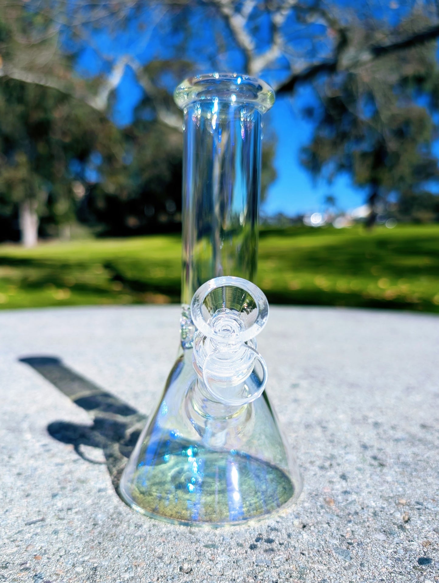 8" Rainbow Beaker Premium Quality Glass Bong