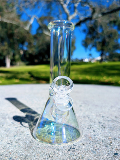 8" Rainbow Beaker Premium Quality Glass Bong