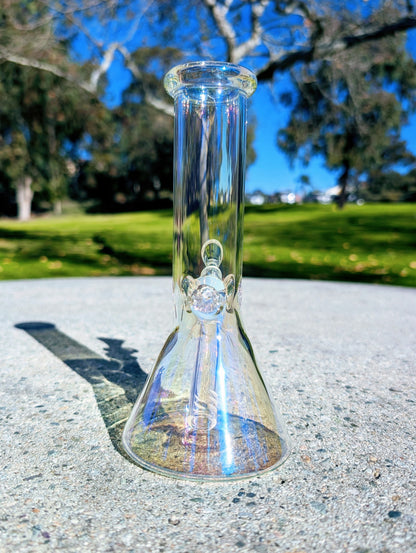 8" Rainbow Beaker Premium Quality Glass Bong