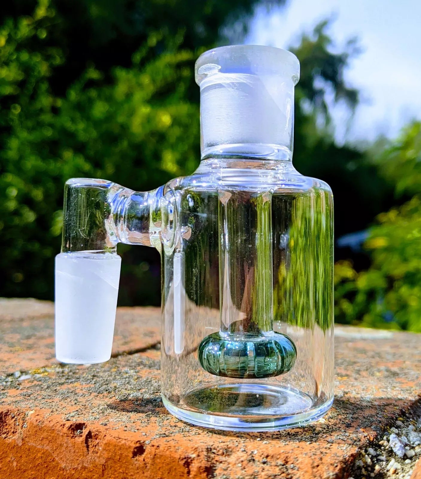3" 14mm 90° Teal Mini Ash Catcher