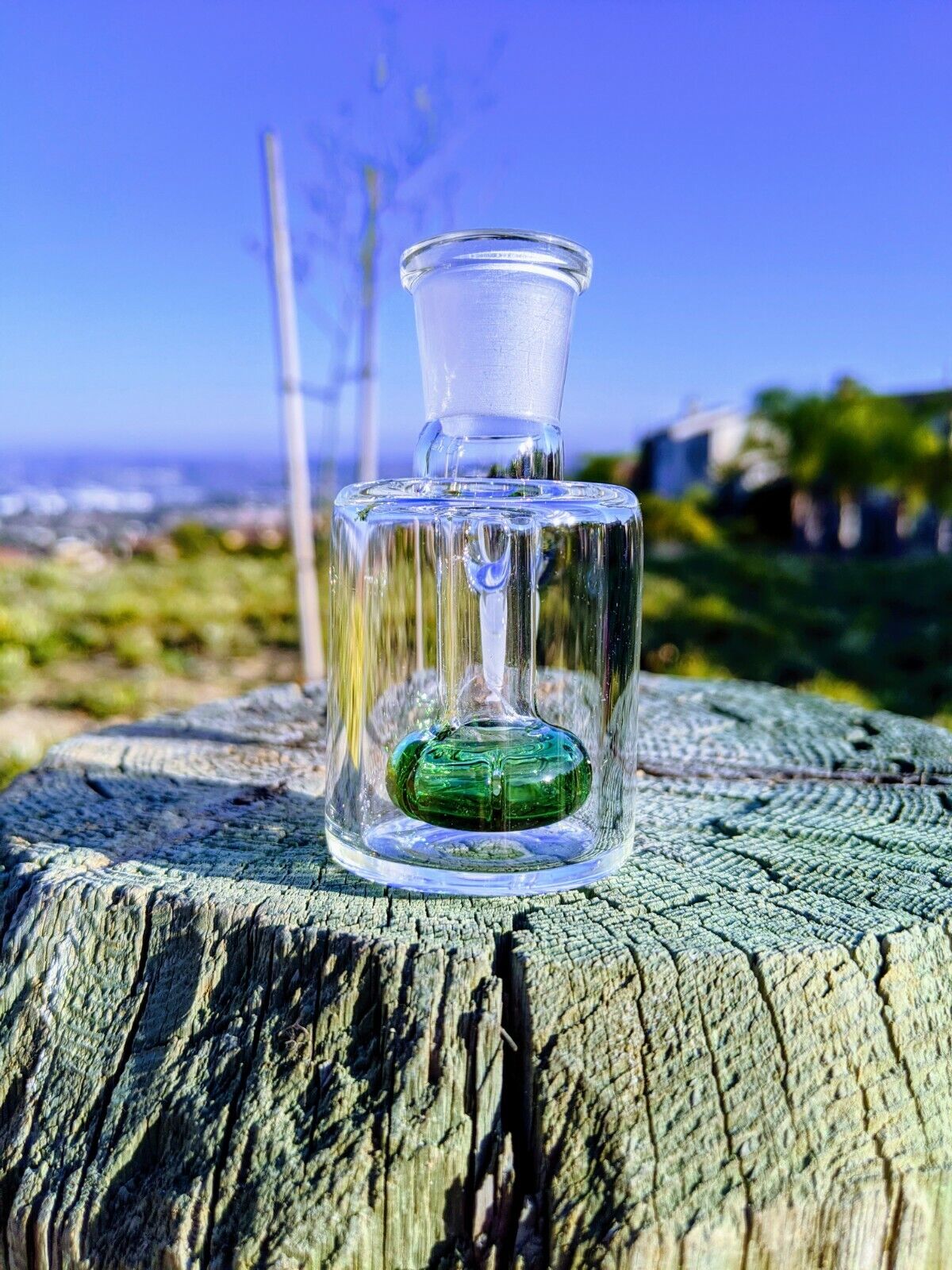 3" 14mm 45° Green Mini Ash Catcher