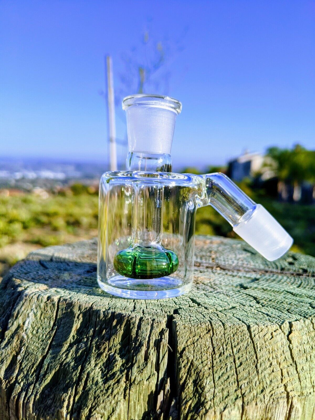 3" 14mm 45° Green Mini Ash Catcher