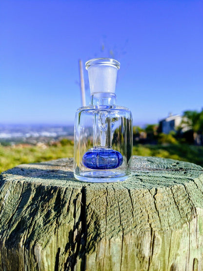 3" 14mm 45° Blue Mini Ash Catcher